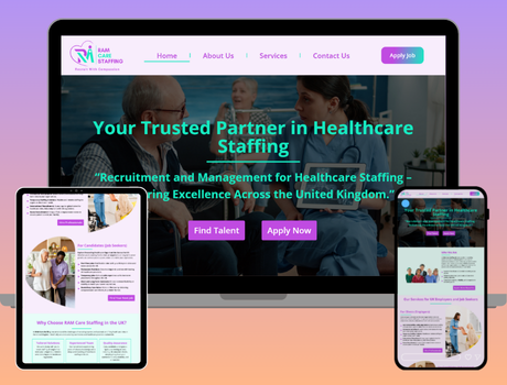 RAM Care - Healthcare Staffing Website